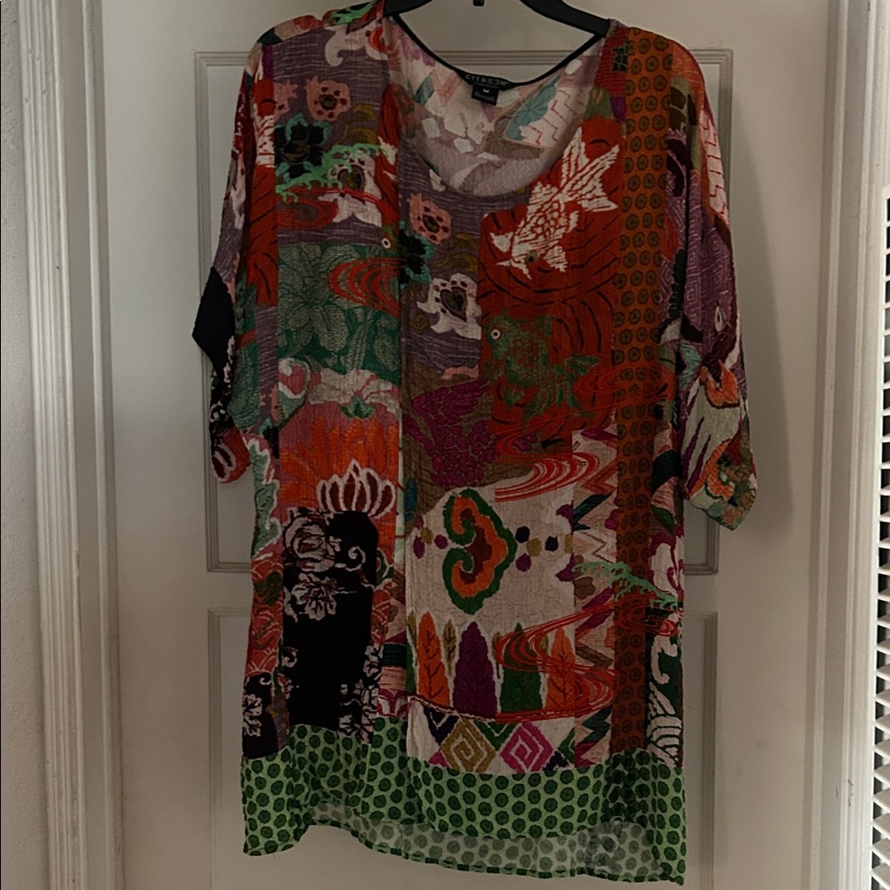 Citron size M Vibrant Multicolor Patchwork Tunic